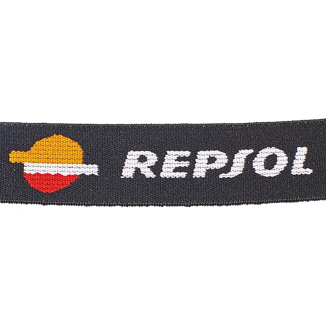 Шнурок ремешок лента для ключей телефона бейджа на шею с логотипом REPSOL M-4559-10 50см