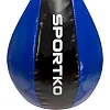 Боксерская груша каплевидная набивная SPORTKO GP-4 60x45см (Черный-синий)