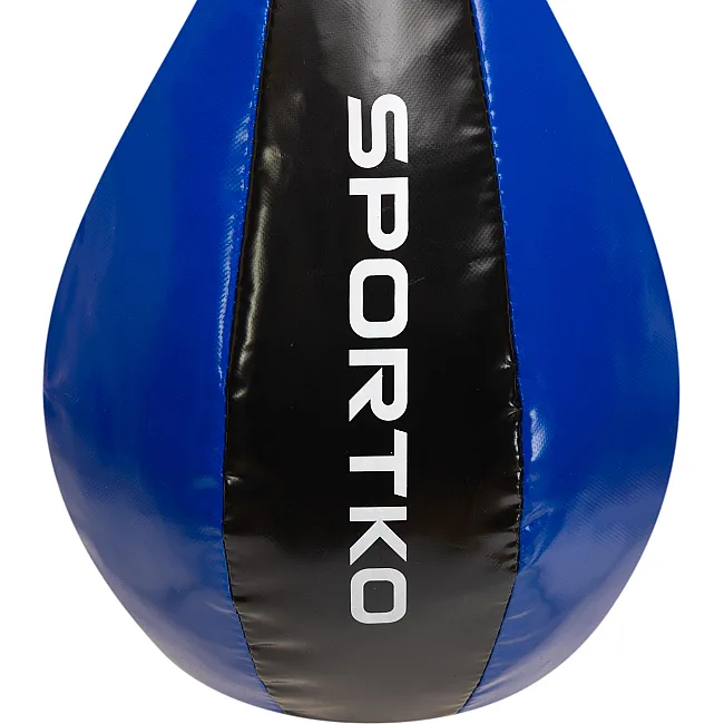 Боксерская груша каплевидная набивная SPORTKO GP-4 60x45см (Черный-синий)