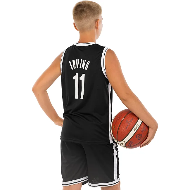 Детская баскетбольная форма NBA клуб Brooklyn Nets 11 3578 (Черный-белый)