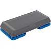 Степ-платформа для фитнеса и аэробики 2 уровня высоты SP-SPORT FI-1576 72x36,5x10-15см (Серый-синий)
