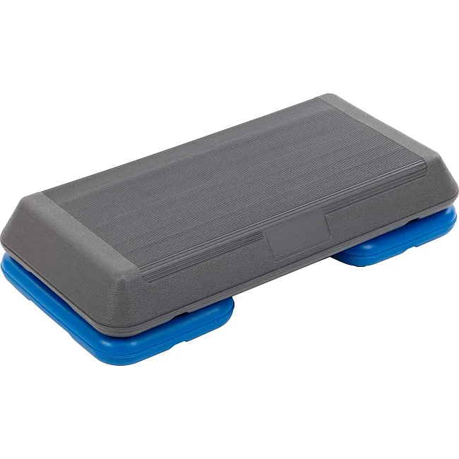 Степ-платформа для фитнеса и аэробики 2 уровня высоты SP-SPORT
 FI-1576 72x36,5x10-15см (Серый-синий)