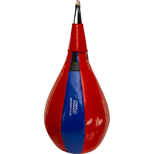 Боксерская груша каплевидная набивная SPORTKO GP-4 60x45см (Черный-синий)