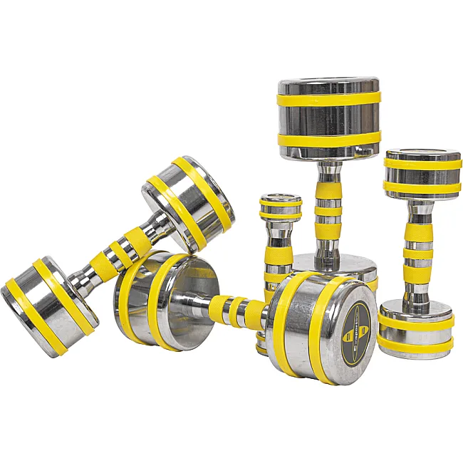 Гантель хромированный inSPORTline Yellsteel 8 кг