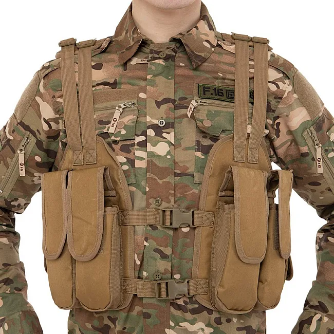Жилет разгрузочный с подсумками
 MILITARY RANGERS
 ZK-V-103 40х59см (Хаки)