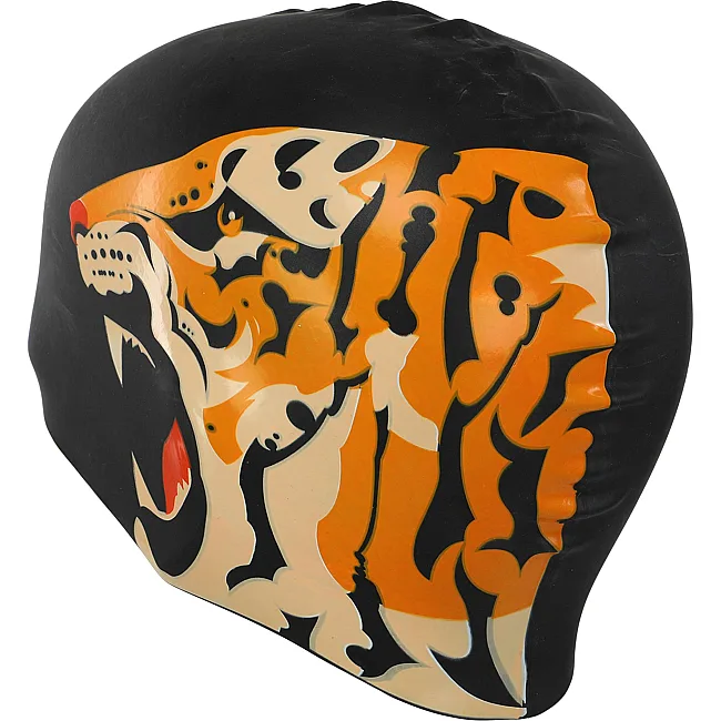 Шапочка для бассейна
 силиконовая для взрослых MADWAVE
 TIGER M055332 (Черный)