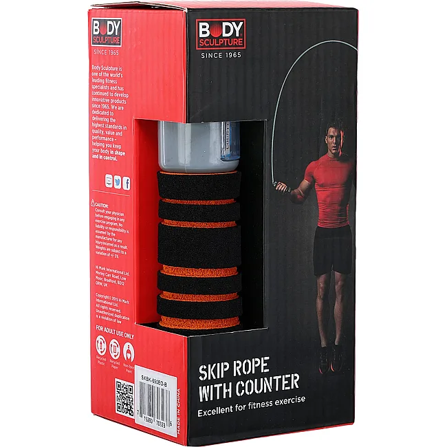 Скакалка со счетчиком
 BODY SCULPTURE SXBK-690EO-B 2,75м (Черный-оранжевый)