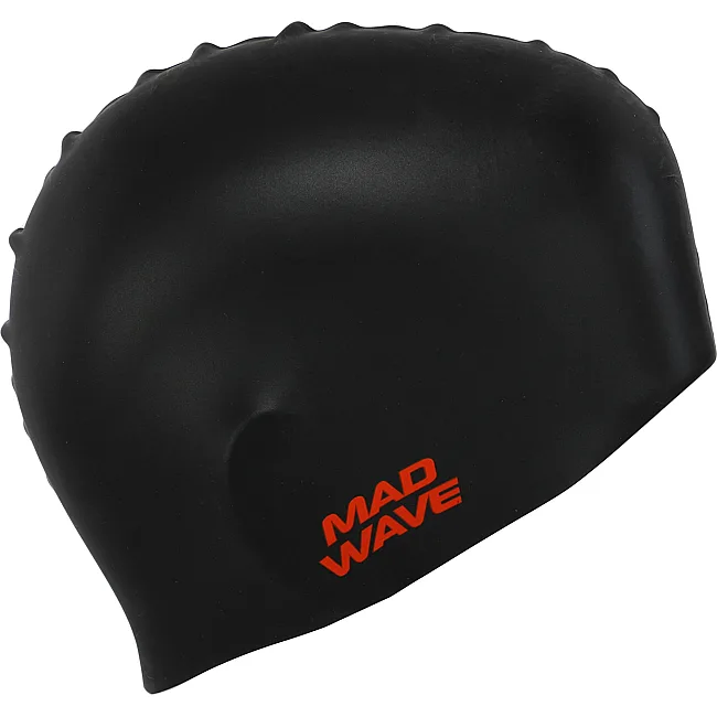 Шапочка для бассейна
 силиконовая для взрослых MADWAVE
 TIGER M055332 (Черный)