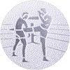 Жетон-наклейка на медаль на кубок ø25мм SP-SPORT Тхеквондо 25-0105 (Срібний)