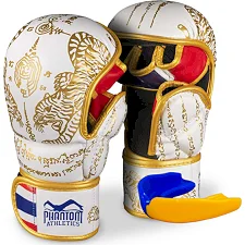 Перчатки для ММА Phantom Muay Thai White Gold (капа в подарок)