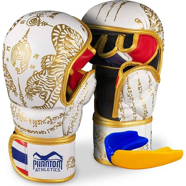 Перчатки для ММА Phantom Muay Thai White Gold (капа в подарок)