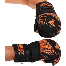 Перчатки Крабы спаринговые для MMA FISTRAGE VL-8437 (Черный-оранжевый)