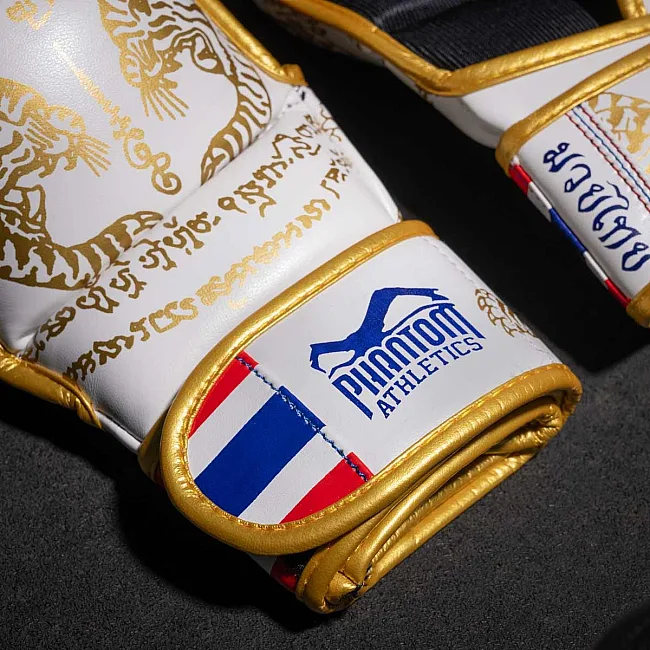 Перчатки для ММА Phantom Muay Thai White Gold (капа в подарок)