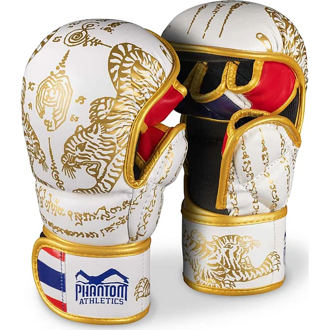 Перчатки для ММА Phantom Muay Thai White Gold (капа в подарок)