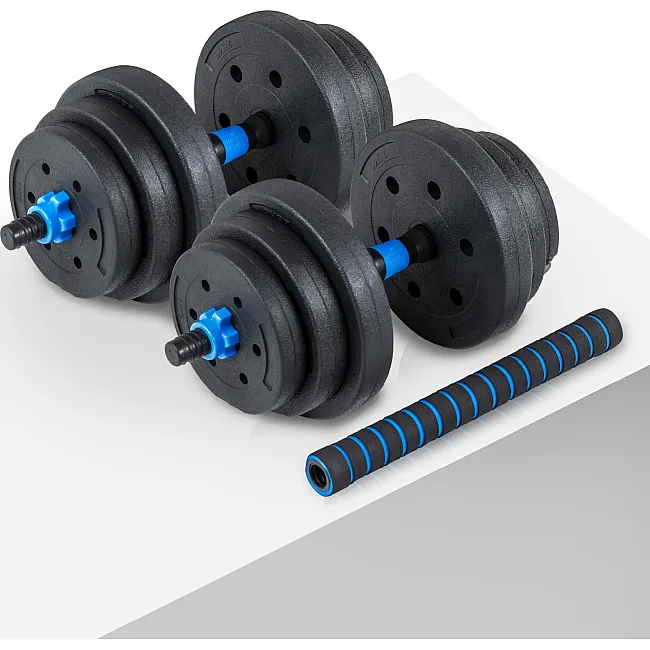 Гантели разборные битумные THUNDER GYM-02 с соединителем для штанги, 2 x 10 кг