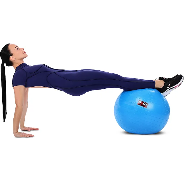 Фитбол мяч для фитнеса глянцевый BODY SCULPTURE BJBB-001TBL-26N ø65см (Синий)