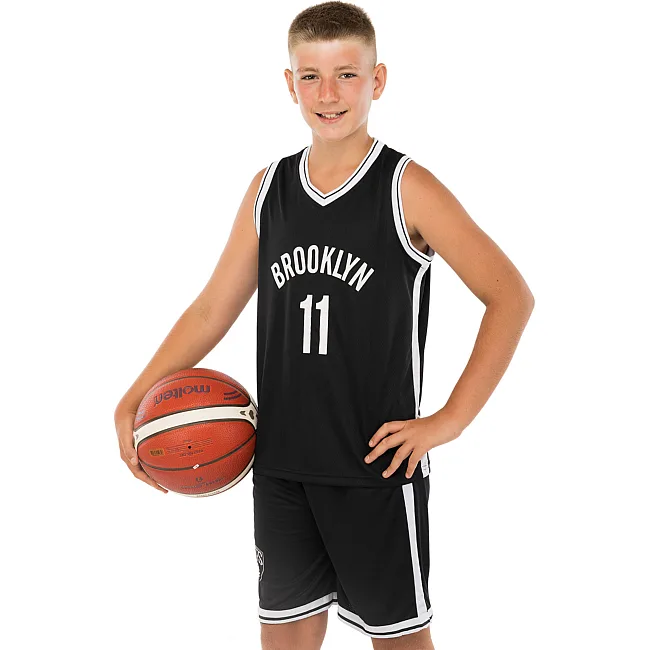 Детская баскетбольная форма NBA клуб Brooklyn Nets 11 3578 (Черный-белый)