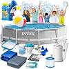 Бассейн каркасный 15в1 INTEX 26702, 305 х 76 см + машина для создания пузырей