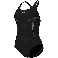 Купальник Arena PRO_FILE SWIM PRO BACK GRAPHIC черный, серебристый