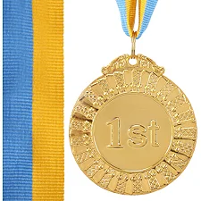 Медаль спортивная с лентой SP-SPORT FLASH C-4328-ANG ø6,5см (Золотой)