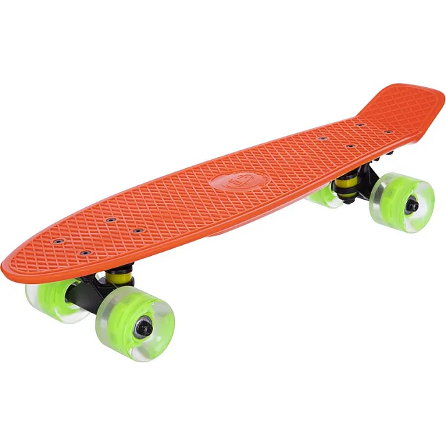 Пенни борд Penny Board круизер пластиковый со светящимися колесами 22