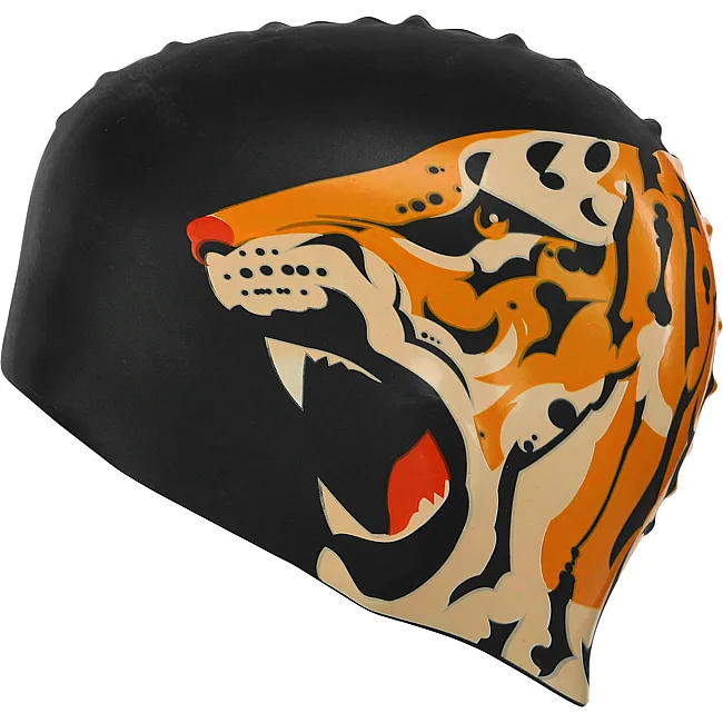 Шапочка для бассейна
 силиконовая для взрослых MADWAVE
 TIGER M055332 (Черный)