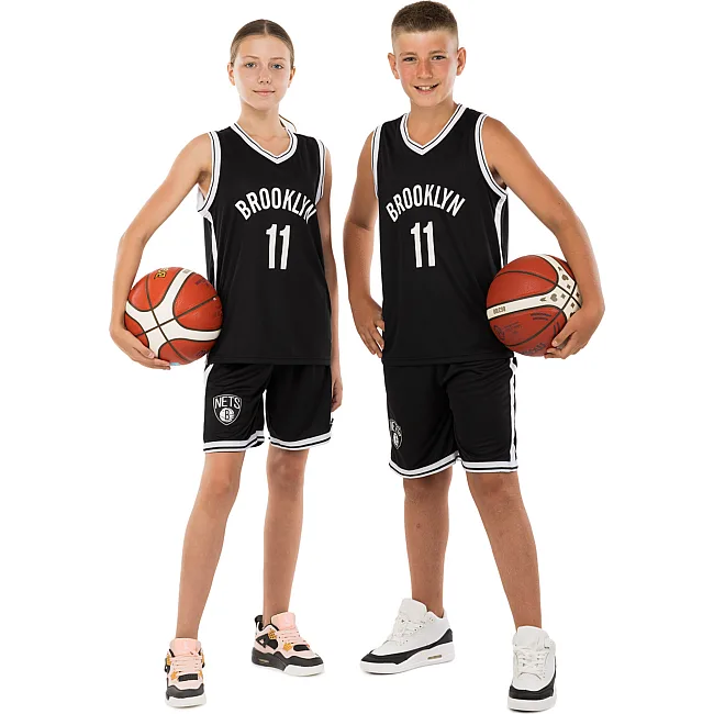 Детская баскетбольная форма NBA клуб Brooklyn Nets 11 3578 (Черный-белый)