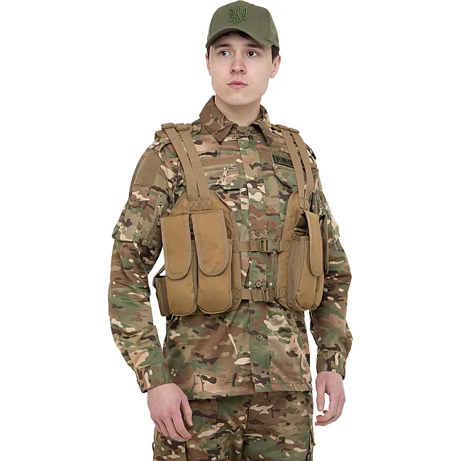 Жилет разгрузочный с подсумками
 MILITARY RANGERS
 ZK-V-103 40х59см (Хаки)