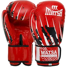 Перчатки для бокса PU MATSA MA-7300 (Красный)