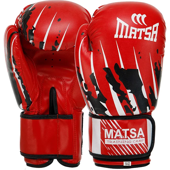 Перчатки для бокса PU MATSA MA-7300 (Красный)