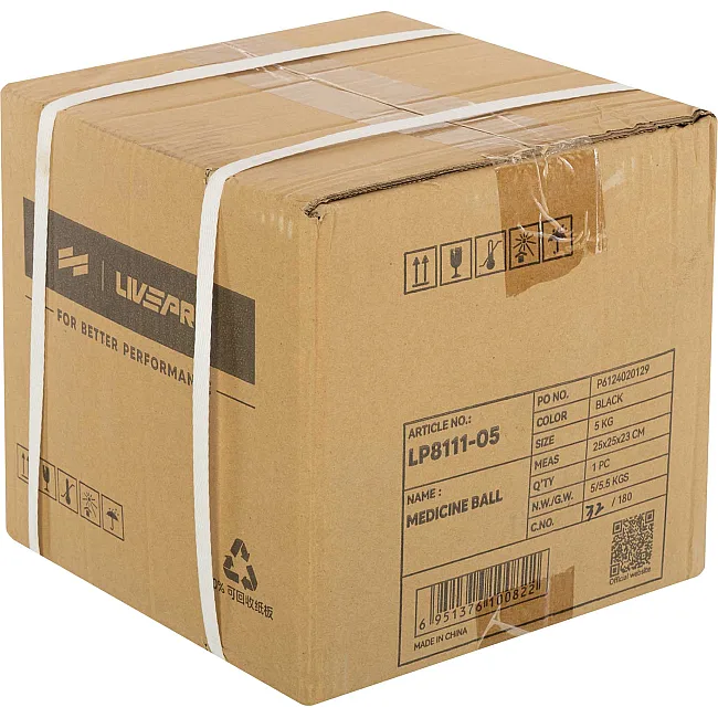 Медбол мяч медицинский двуручный с хватами LiveUp
 LP8111-5 5кг