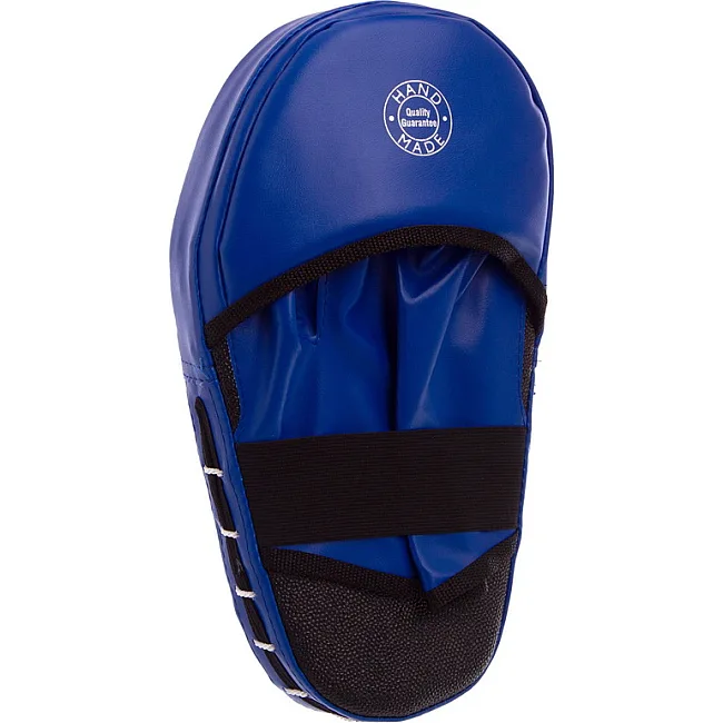 Лапа боксерская прямая тренировочная удлиненная Кирза BOXER
 2008-01 38х18х4,5см 2штуки (Черный-синий)