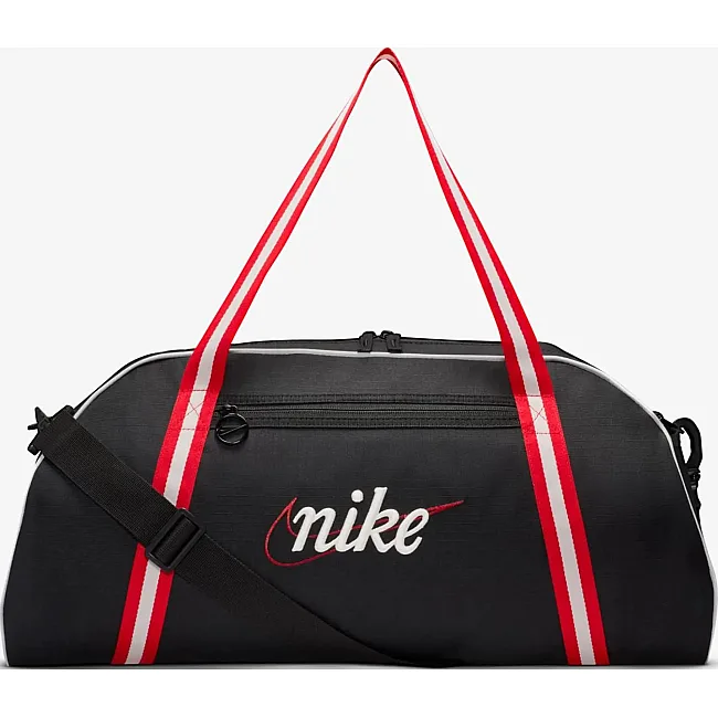 Сумка жіноча Nike W NK GYM CLUB - RETRO 24L чорний, білий, червоний 33 x 51 x 23 см