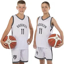 Детская баскетбольная форма NBA клуб Brooklyn Nets 11 3578 (Белый-черный)
