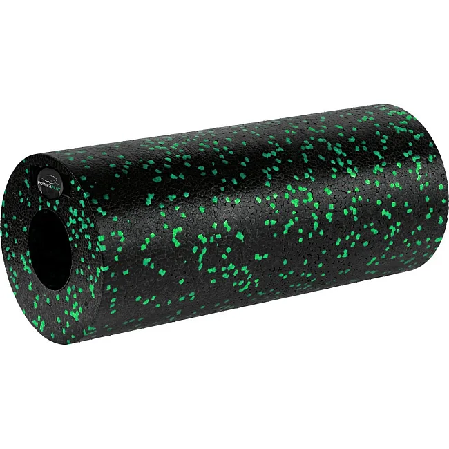 Масажний ролик (роллер) гладкий PowerPlay PP-4348 2 in 1 EPP Foam Roller Чорно/Зелений (33x14см.)