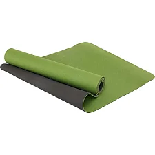 Коврик для йоги и фитнеса TPE двухслойный SP-PLANETA FI-3046-650 183x61x0,6см (Зеленый-серый)