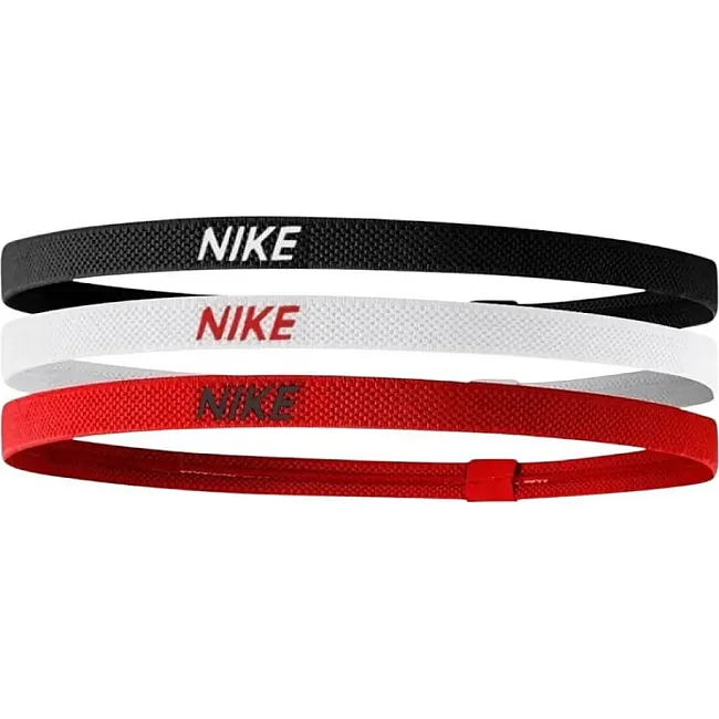 Пов'язка на голову Nike Headbands 2.0 3PK чорний, білий, червоний