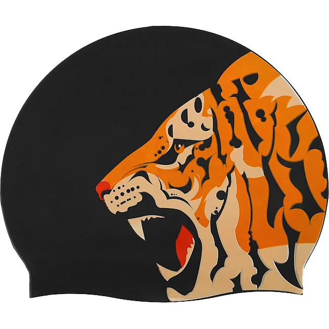 Шапочка для бассейна
 силиконовая для взрослых MADWAVE
 TIGER M055332 (Черный)