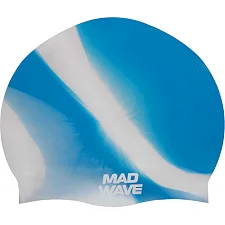 Шапочка для бассейна силиконовая для взрослых MADWAVE MULTI M053001 (Голубой)