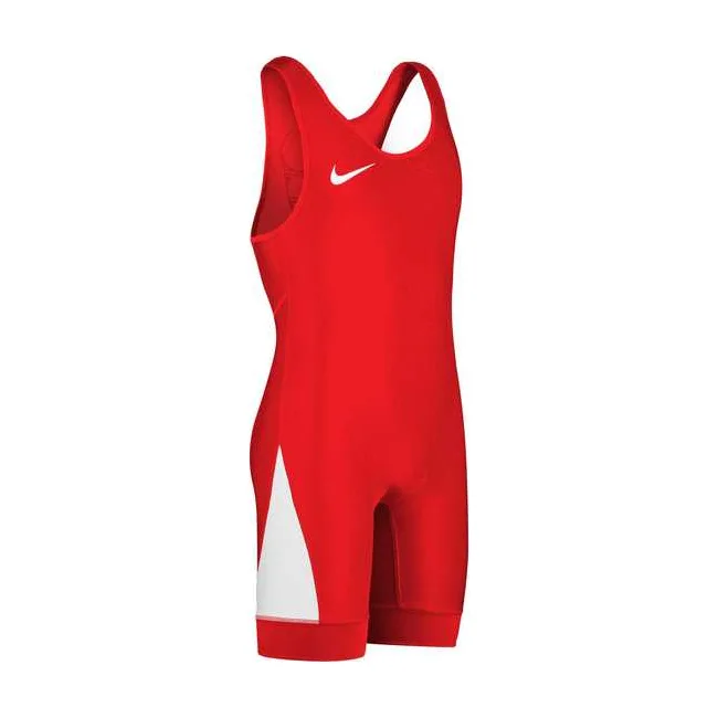Дитяче трико NIKE Grappler Elite Wrestling Singlet Scarlet White