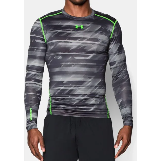 Компрессионная футболка Under Armour ColdGear® Armour Printed Compression Stealth Gray