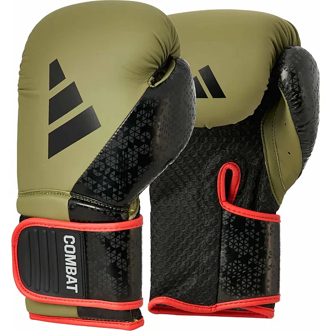 Рукавички для боксу Adidas Combat 50 | зелено/чорні | ADIDAS ADIC50TG