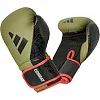 Рукавички для боксу Adidas Combat 50 | зелено/чорні | ADIDAS ADIC50TG