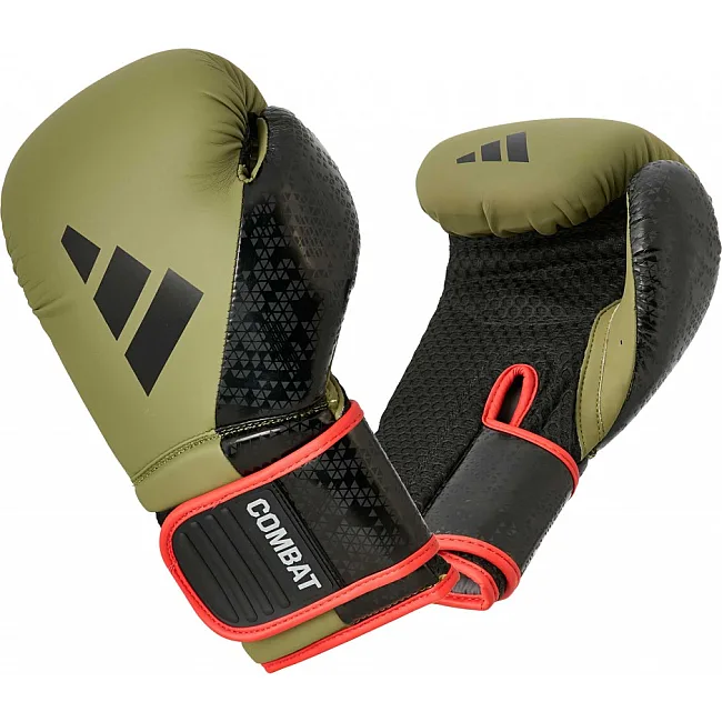 Рукавички для боксу Adidas Combat 50 | зелено/чорні | ADIDAS ADIC50TG