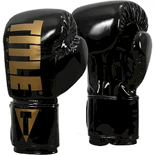 Перчатки для бокса эластичные TITLE Boxing Inferno Intensity Black Gold