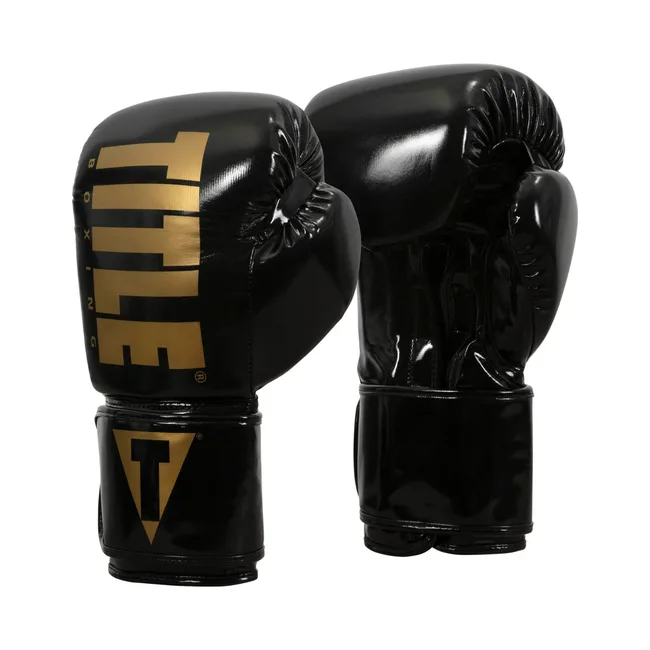 Рукавиці для боксу еластичні TITLE Boxing Inferno Intensity Black Gold