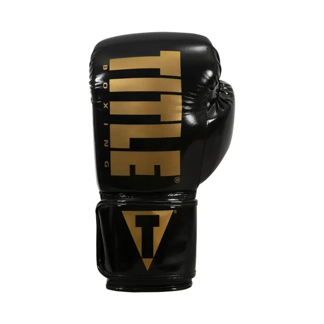 Рукавиці для боксу еластичні TITLE Boxing Inferno Intensity Black Gold