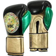 Перчатки для бокса TITLE WBC Green Belt 1.0 Black Green