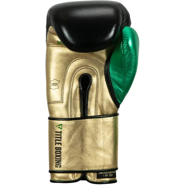 Рукавиці для боксу TITLE WBC Green Belt 1.0 Black Green