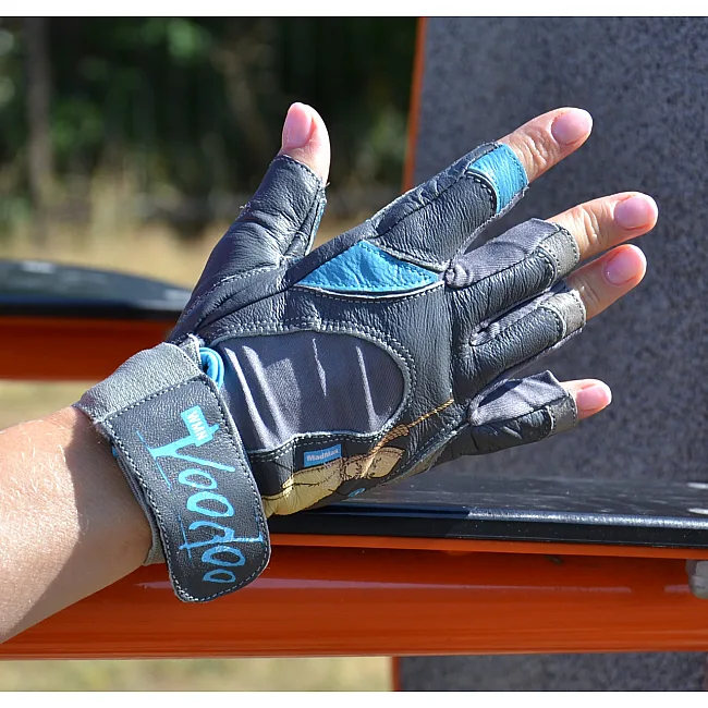Перчатки для фитнеса MADMAX MFG-921 Voodoo Mid grey/light blue